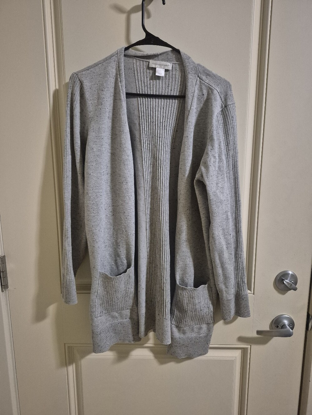 Christopher & Banks Heather Gray Open-Front Cardigan